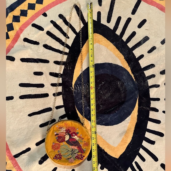 Powder Designs Toucan Velvet Embroidered Purse - Picture 10 of 10